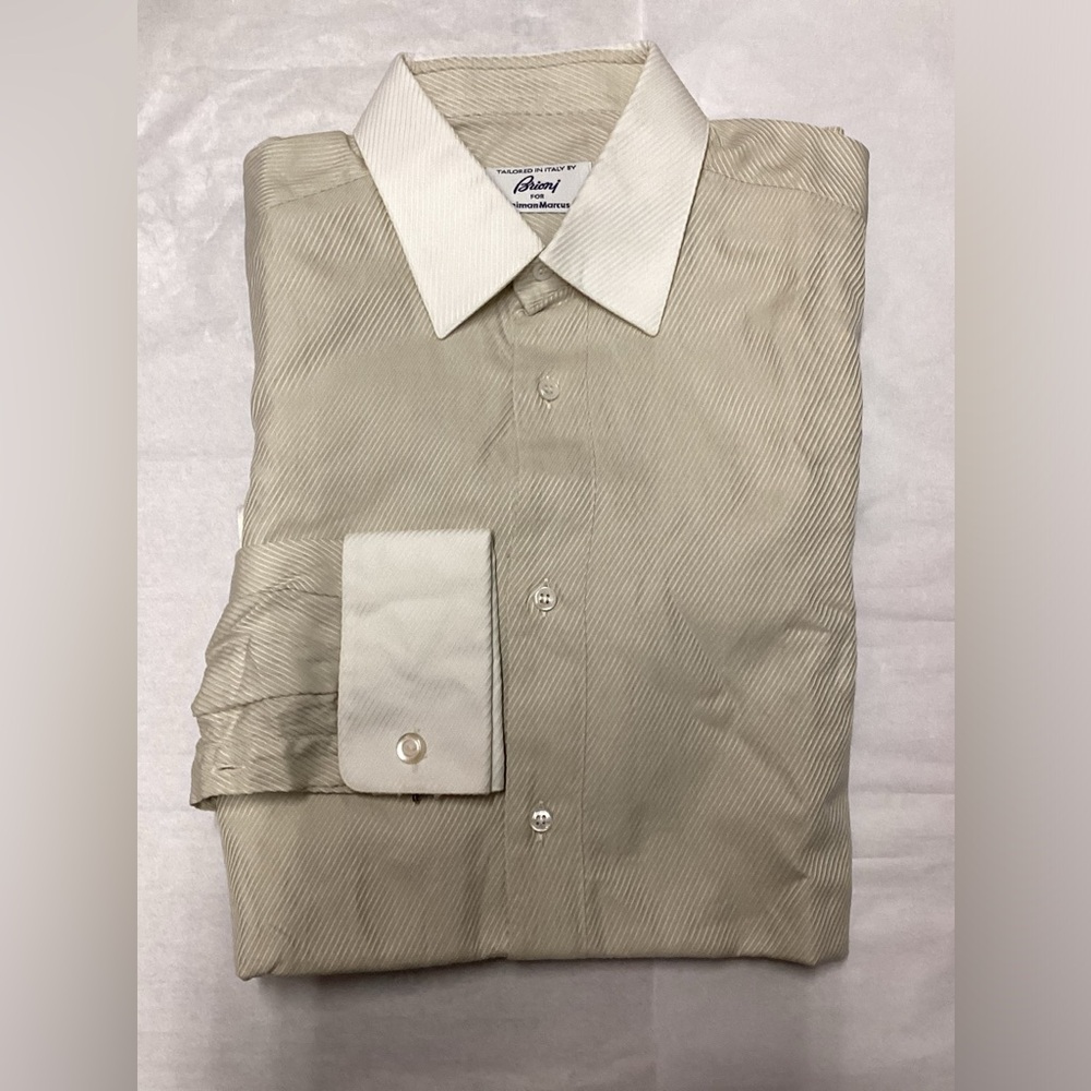 Brioni for Neiman Marcus Men’s Button down French cuff shirt
